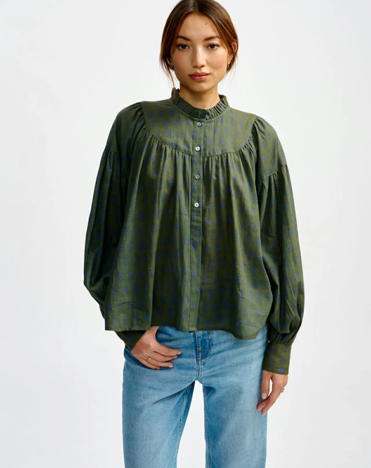 Blouse Diana olive night