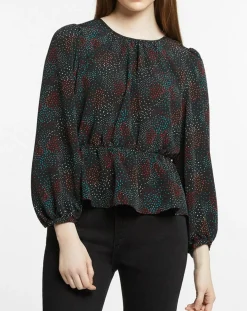 Blouse fluide Gala imprimé noire