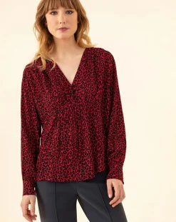 Blouse Ilan leo rouge