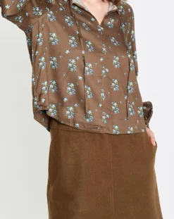 Blouse imprimée fleurs multicolore