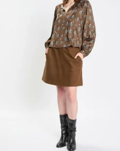 Blouse imprimée fleurs multicolore