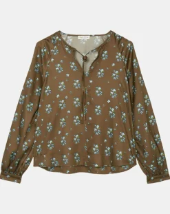 Blouse imprimée fleurs multicolore