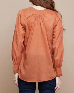 Blouse Jampa Lace Detail canyon