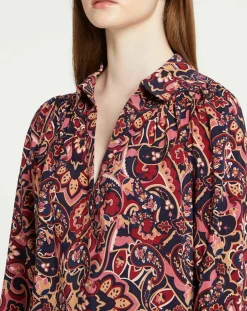 Blouse Latimy imprimée rouge/bleu/rose