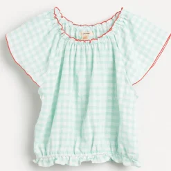 Blouse légère Poeha vichy menthe