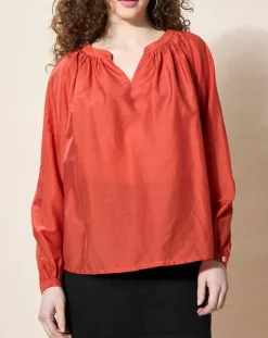 Blouse loose Olivera rouge