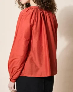 Blouse loose Olivera rouge