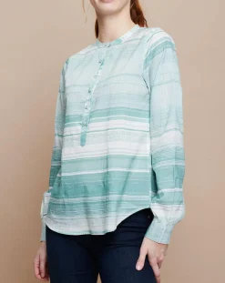 Blouse Émeline Estampe menthe clair