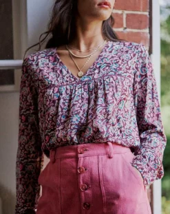 Blouse Melrose aubergine