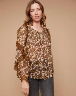 Blouse Ottis imprimée vanille