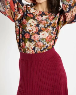 Blouse Patchwork encre