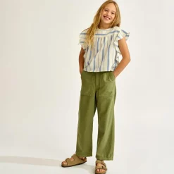 Blouse Peppers rayée blanc/bleu