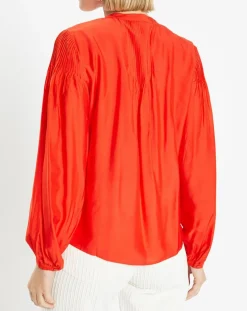 Blouse plissée Gado rouge