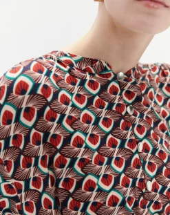 Blouse Tess imprimée rouge