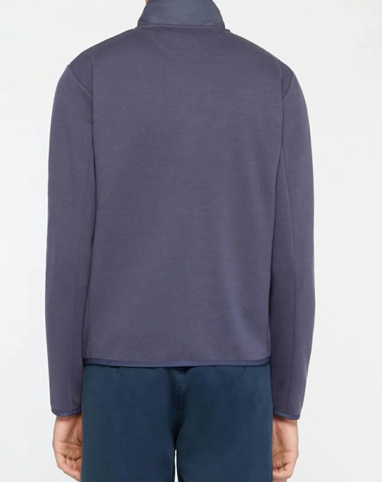 Blouson bi-matière bleu marine