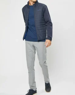 Blouson bi-matière bleu marine