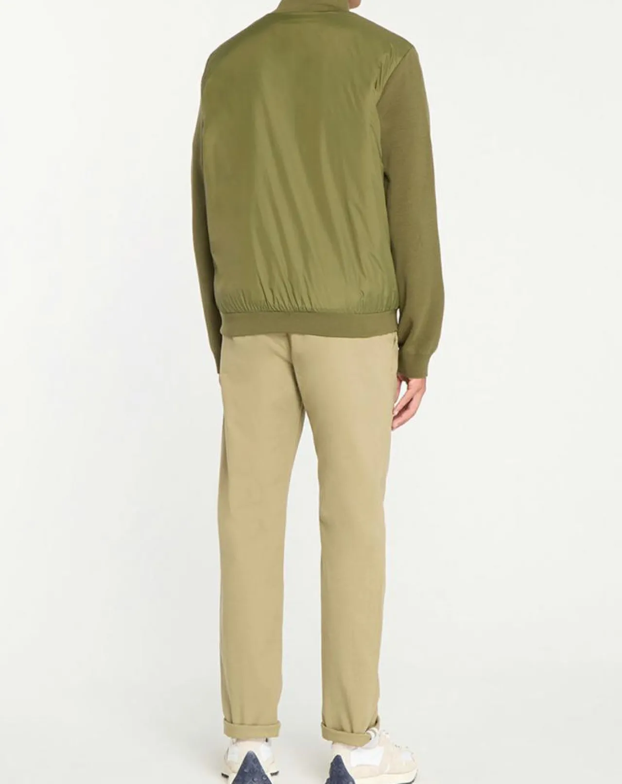 Blouson bi-matière Mamix kaki foncé