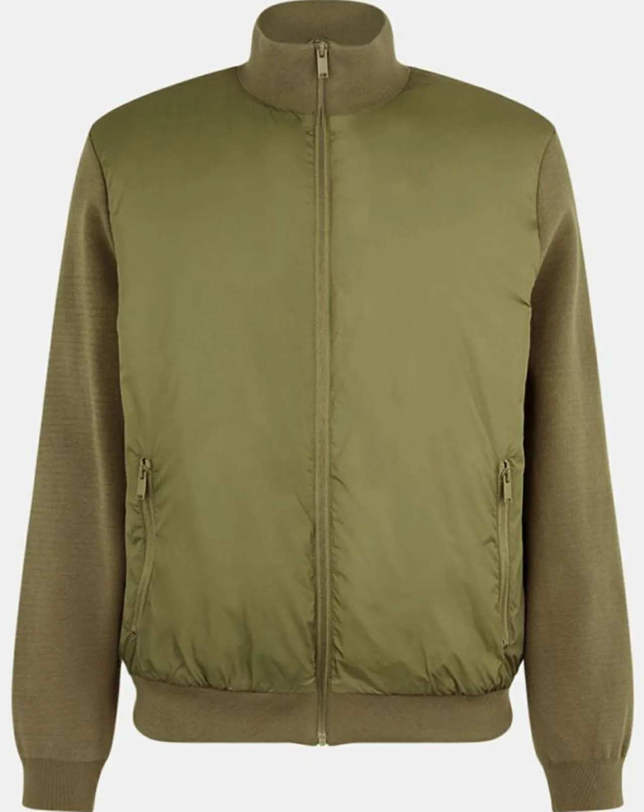 Blouson bi-matière Mamix kaki foncé