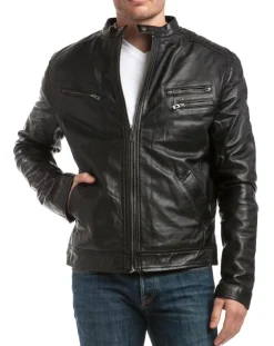 Blouson en Cuir Alessandro noir