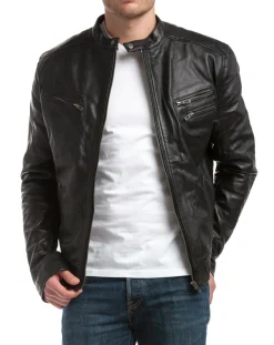 Blouson en Cuir Alessandro noir
