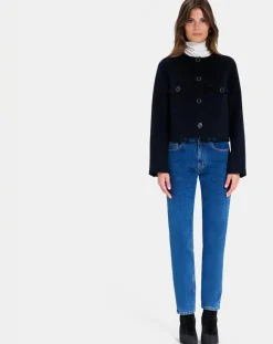 Blouson en Double face Laine mélangée Volia nocturne