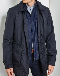 Blouson en flanelle Mayfair bleu marine