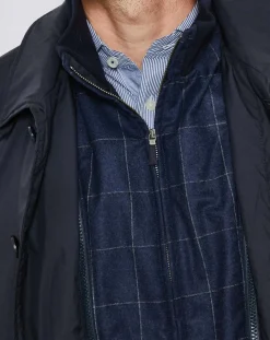 Blouson en flanelle Mayfair bleu marine