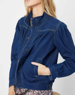 Blouson en jean bleu
