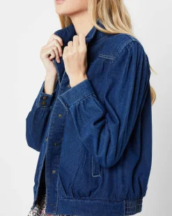 Blouson en jean bleu