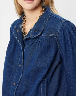 Blouson en jean bleu