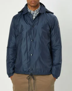 Blouson en micro ripstop bleu marine