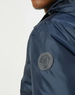 Blouson en micro ripstop bleu marine