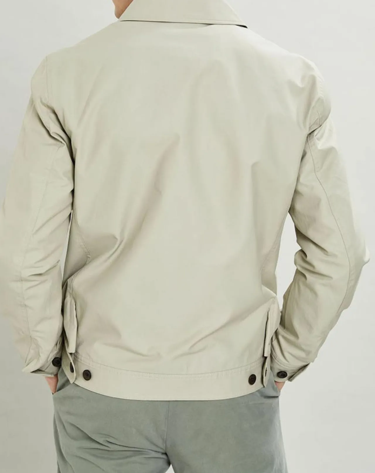 Blouson en toile unie beige