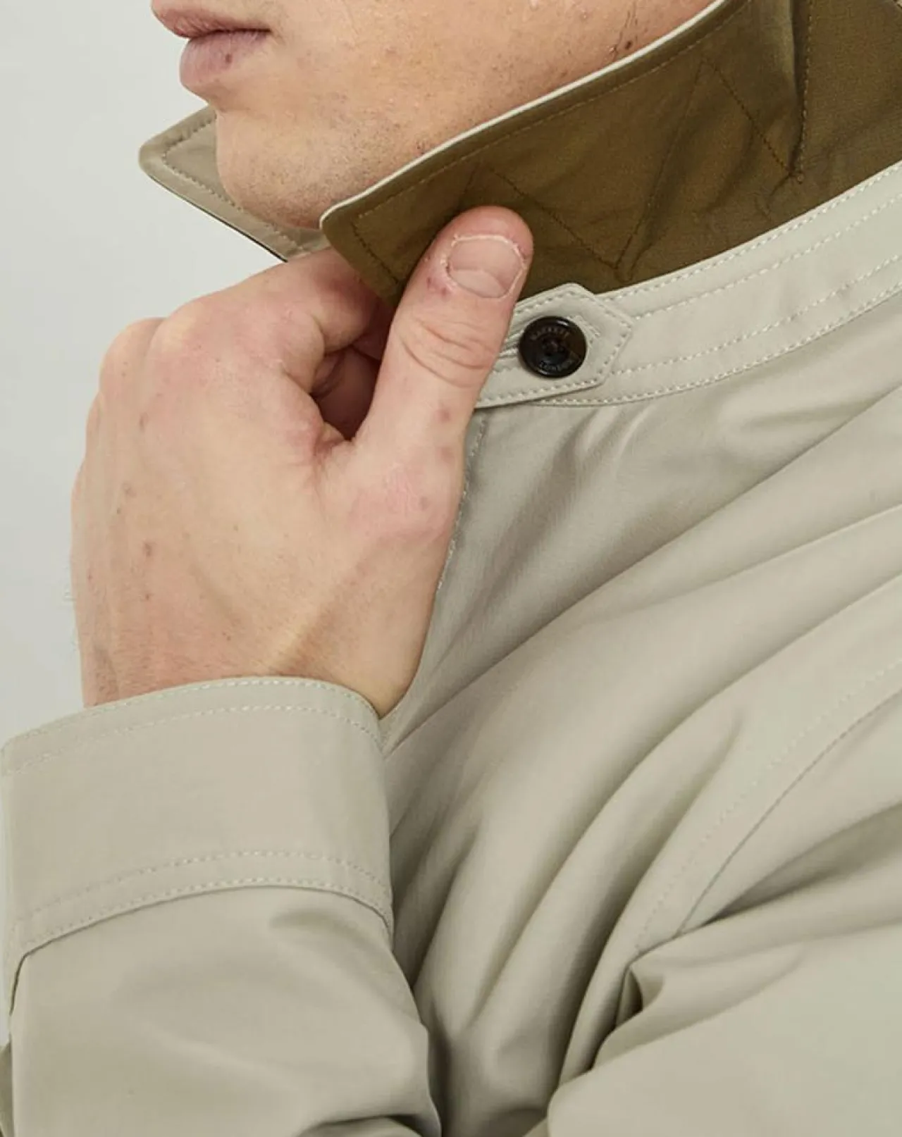 Blouson en toile unie beige