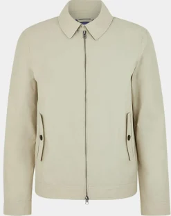 Blouson en toile unie beige