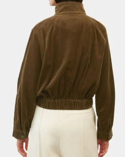 Blouson en Velours côtelé marron