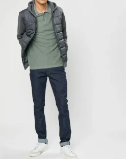 Blouson Hybride bi-matière Jersey gris