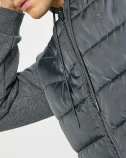 Blouson Hybride bi-matière Jersey gris