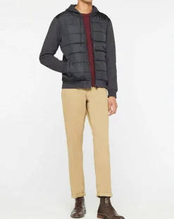 Blouson Hybride bi-matière Jersey gris