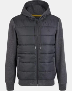 Blouson Hybride bi-matière Jersey gris