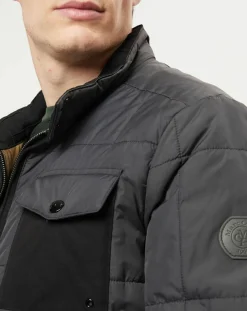Blouson matelassé gris