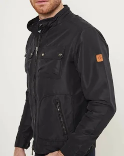 Blouson motard marine