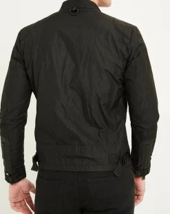 Blouson Motard Nylon noir