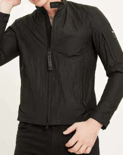Blouson Motard Nylon noir