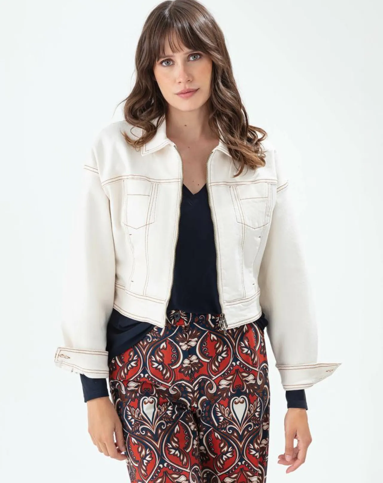 Blouson Penelope naturel/terracotta