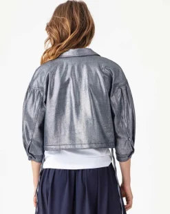 Blouson Selene bleu/argenté