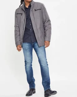 Blouson technique Renny doublure matelassée gris foncé