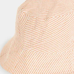 Bob Nino Tissé Rayé rose saumon/bleu gris