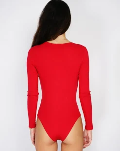 Body en Soie mélangée Madelaine rouge