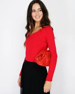 Body en Soie mélangée Madelaine rouge